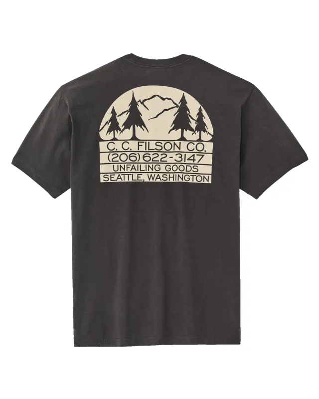 Seattle Graphic T-Shirt - Faded Black made by Filson