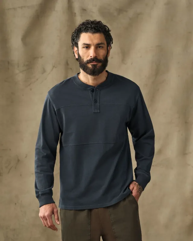 Field Knit Henley - Bluefin made by Filson