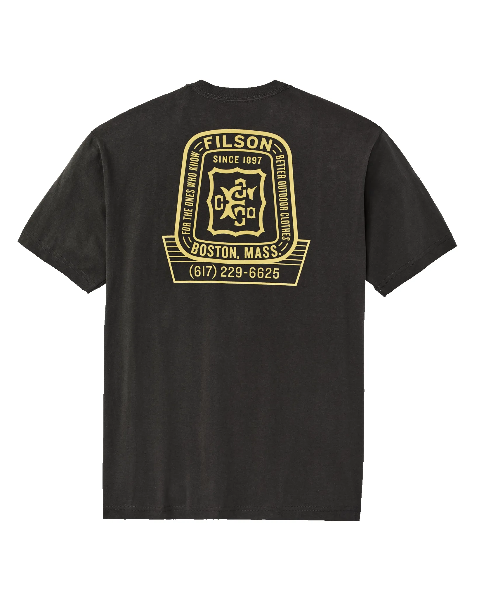 Boston Graphic Short Sleeve T-Shirt - Faded Black sold by Filson