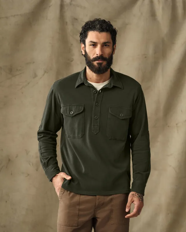 Field Knit Pullover Shirt - Dark Timber made by Filson
