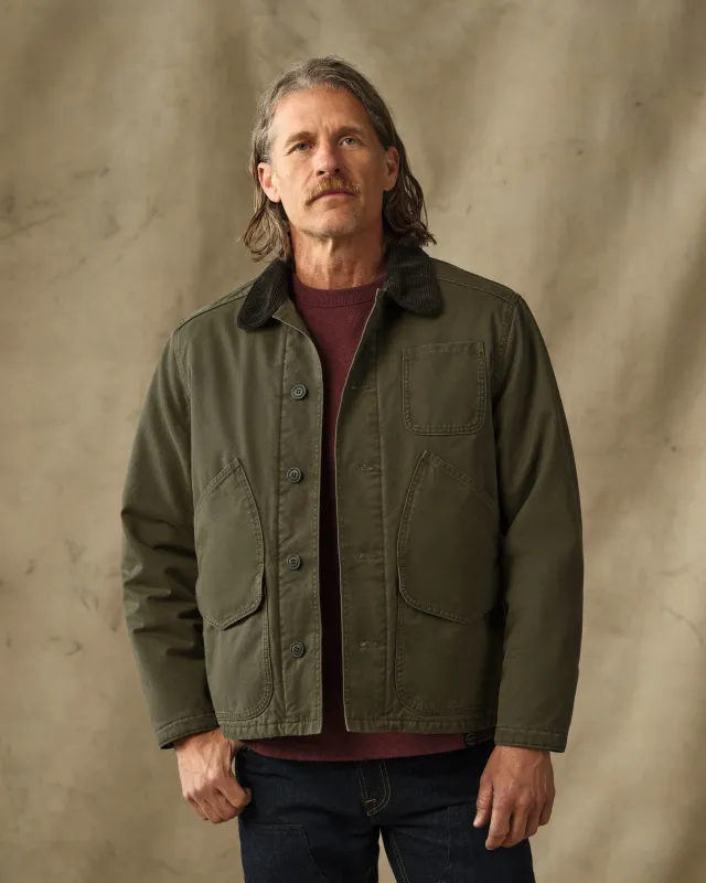 Insulated Canvas Outfitter Jacket - Dark Olive made by Filson