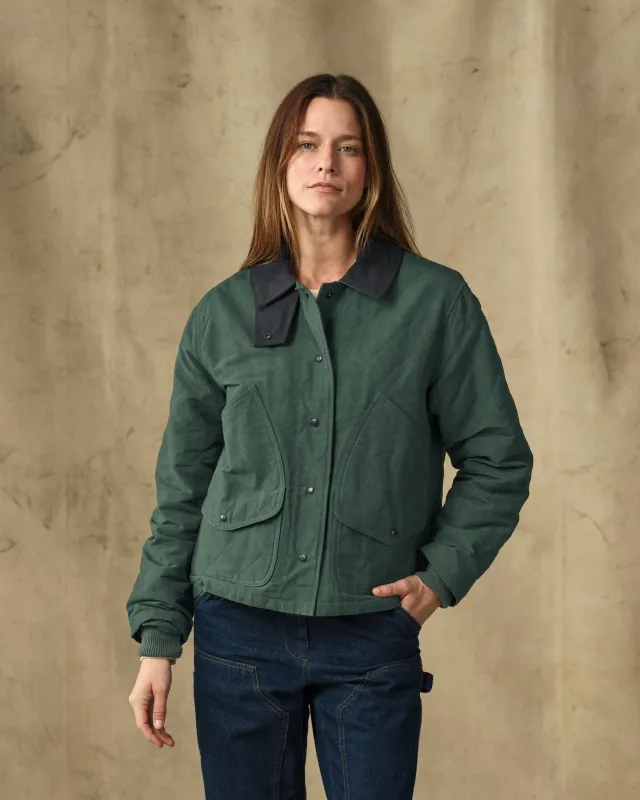Women's Quilted Outfitter Jacket - Deep Forest made by Filson
