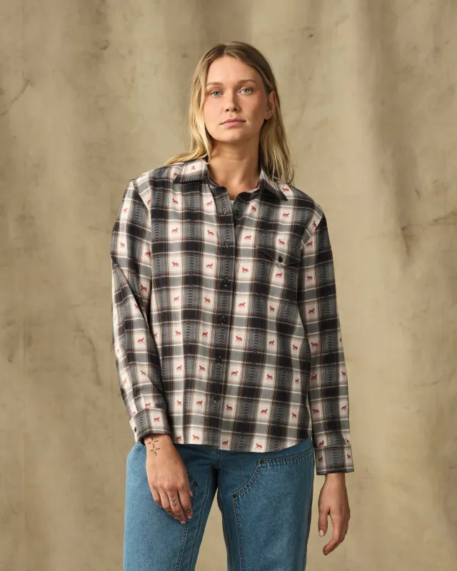 Women's Ranch Shirt - Cream Print made by Filson