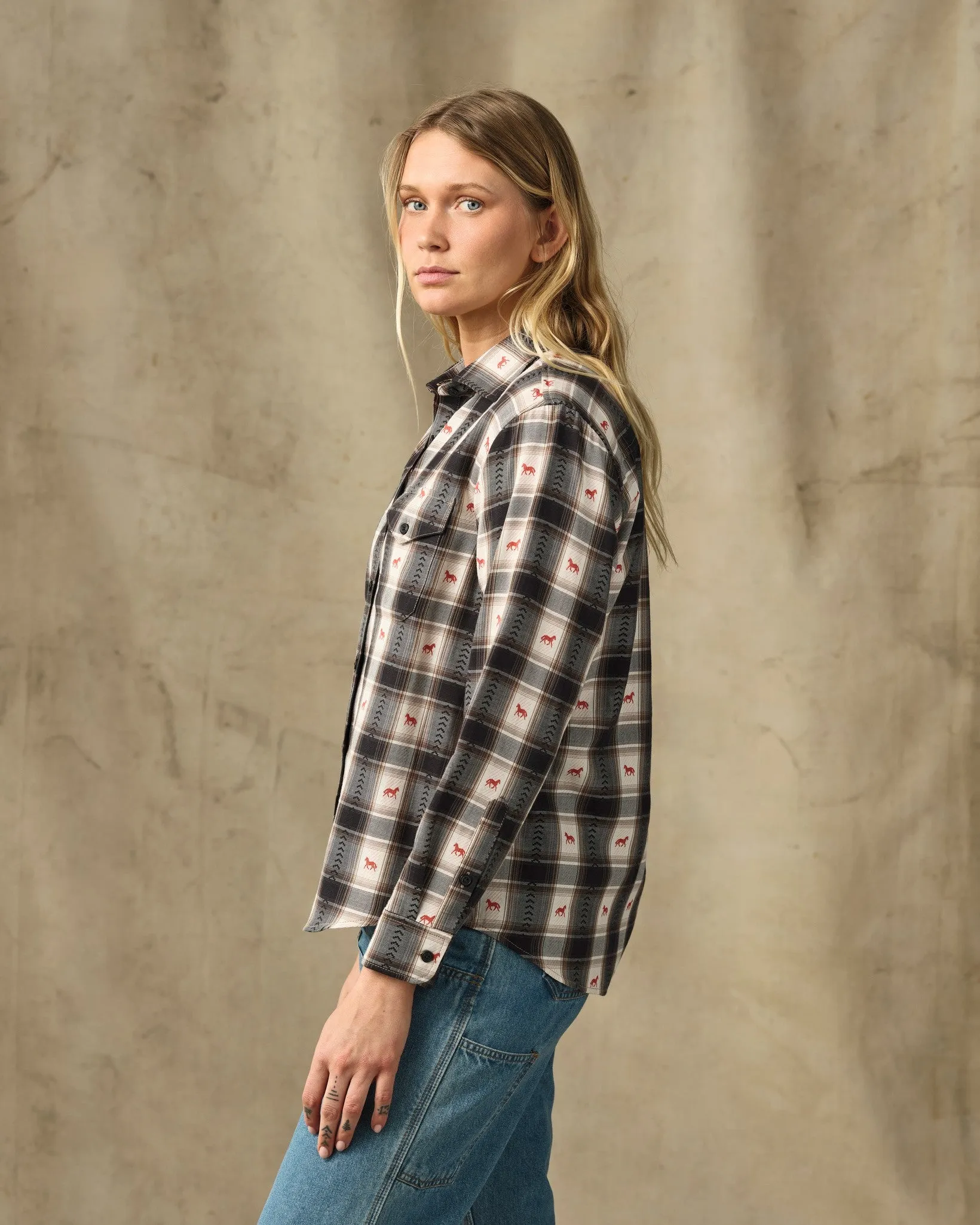 Women's Ranch Shirt - Cream Print sold by Filson product image thumbnail 3