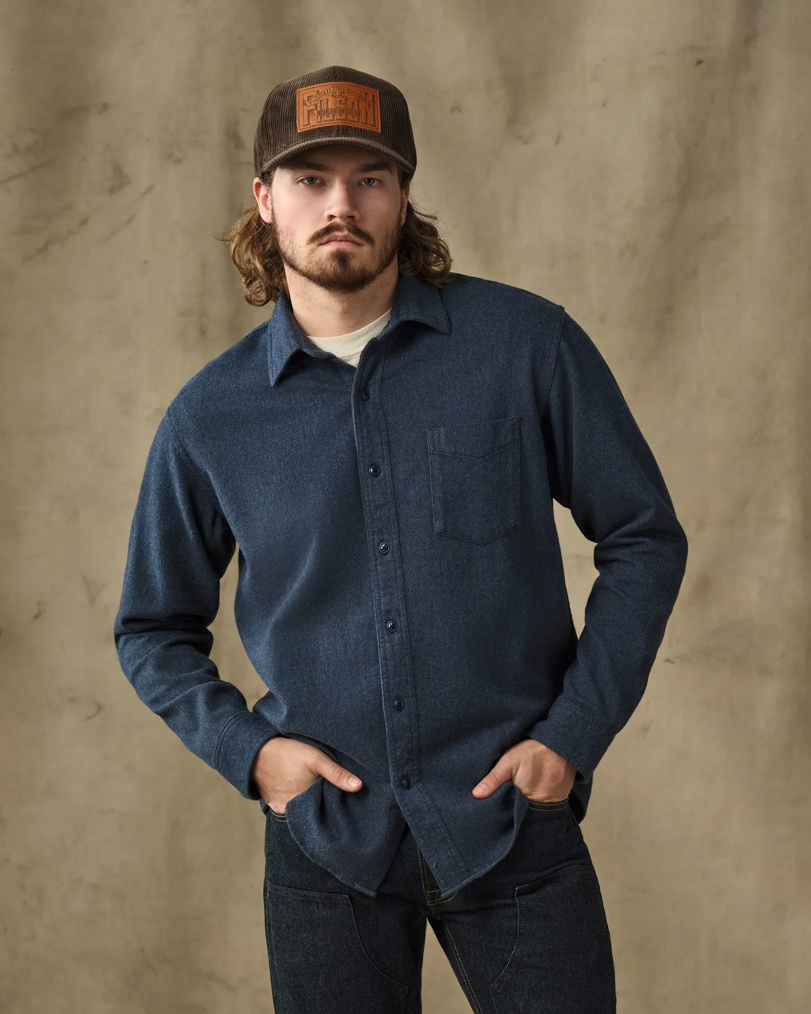 Rustic Flannel Shirt - Blue Heather sold by Filson