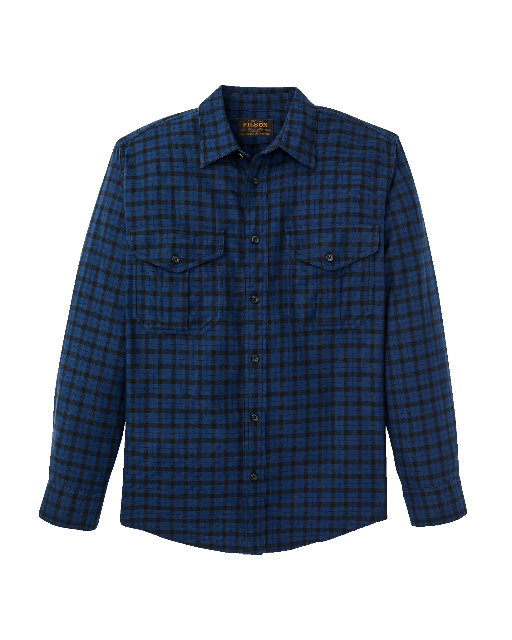 Lightweight Alaskan Guide Shirt - Deep Blue / Black Plaid sold by Filson product image thumbnail 4