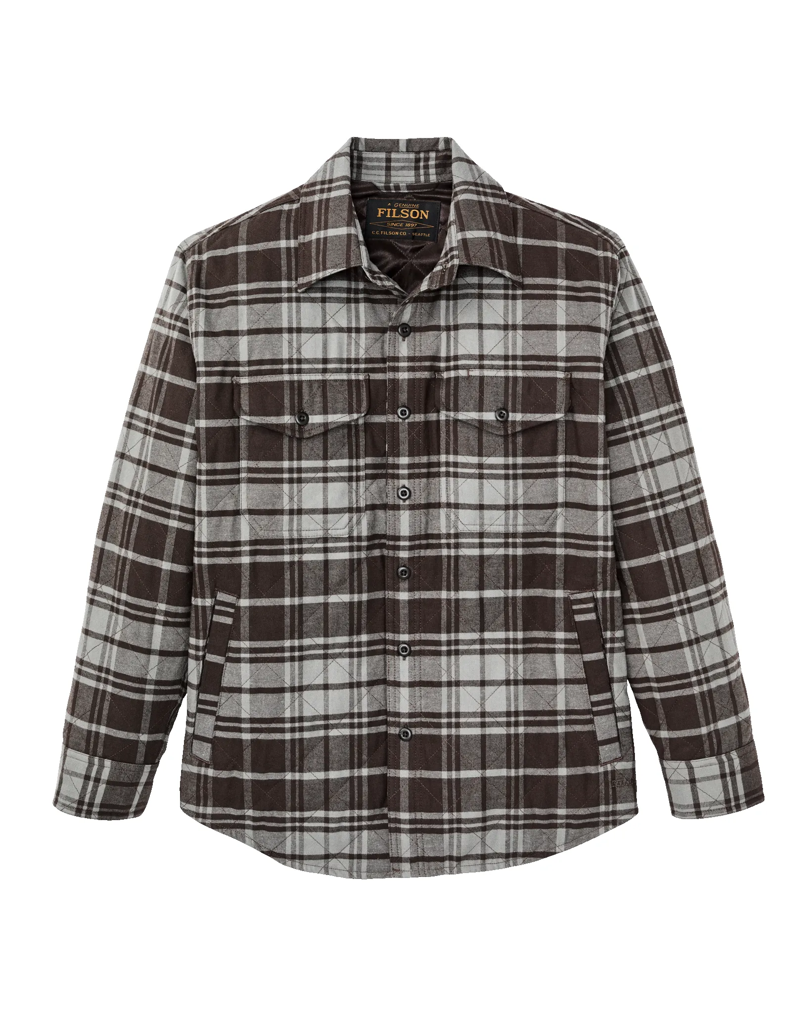 Insulated Flannel Jac-Shirt - Brown / Gray Plaid sold by Filson product image thumbnail 4