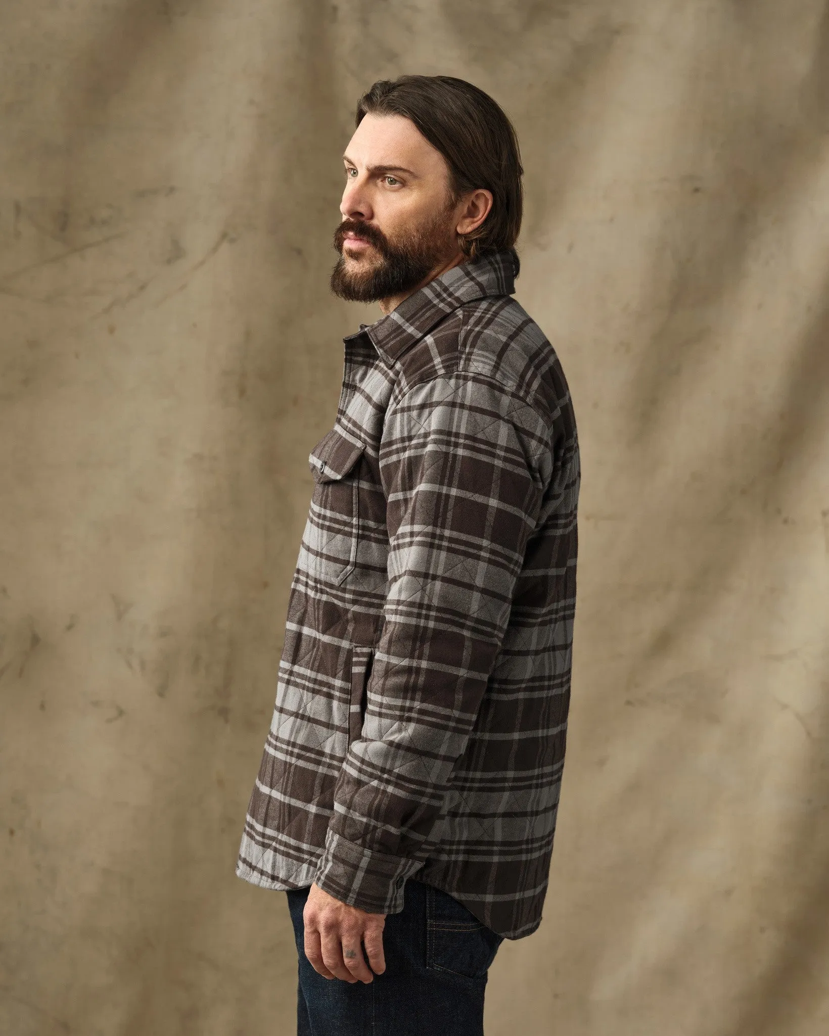 Insulated Flannel Jac-Shirt - Brown / Gray Plaid sold by Filson product image thumbnail 3