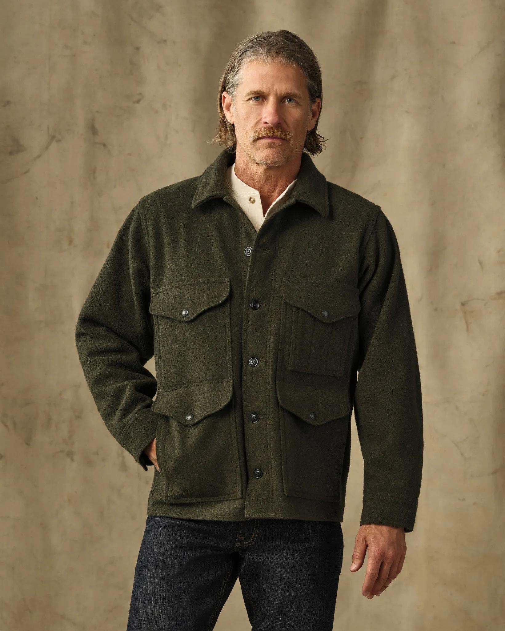 Mackinaw Wool Cruiser Jacket - Forest Green sold by Filson
