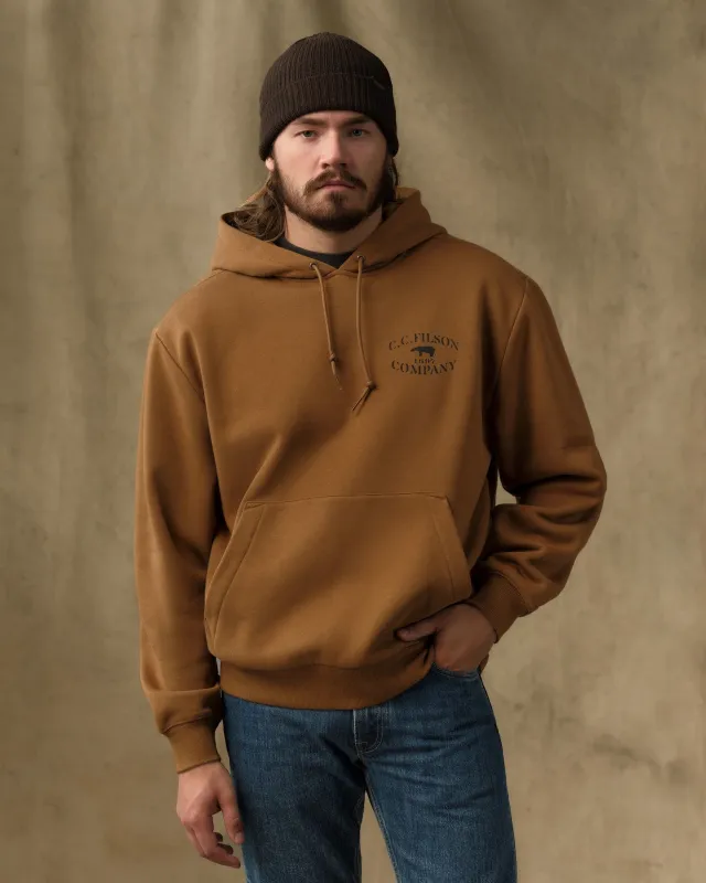 Stencil Graphic Hoodie - Whiskey made by Filson