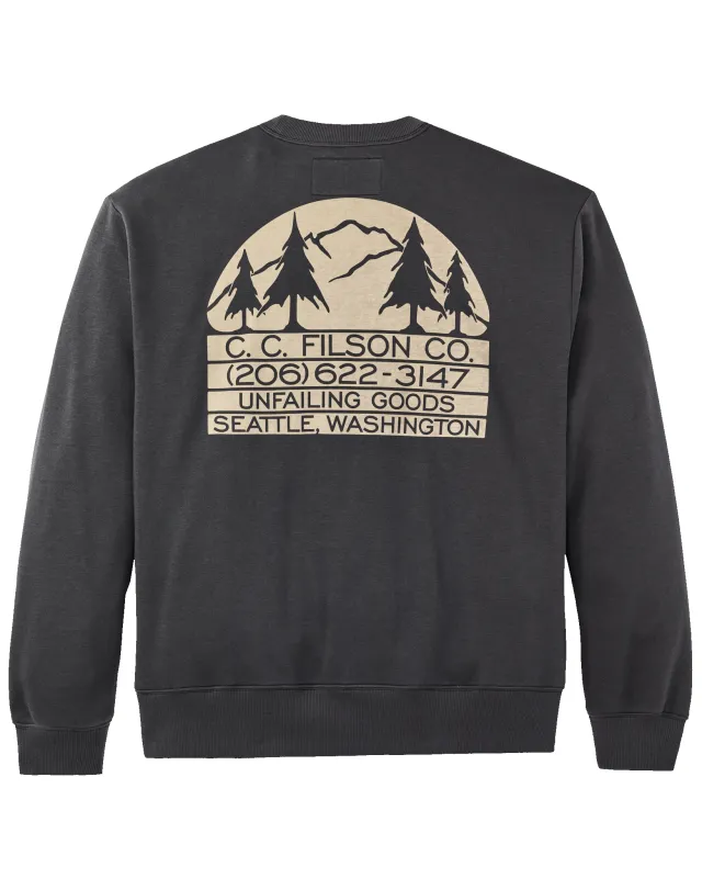 Seattle Graphic Crewneck - Faded Black made by Filson