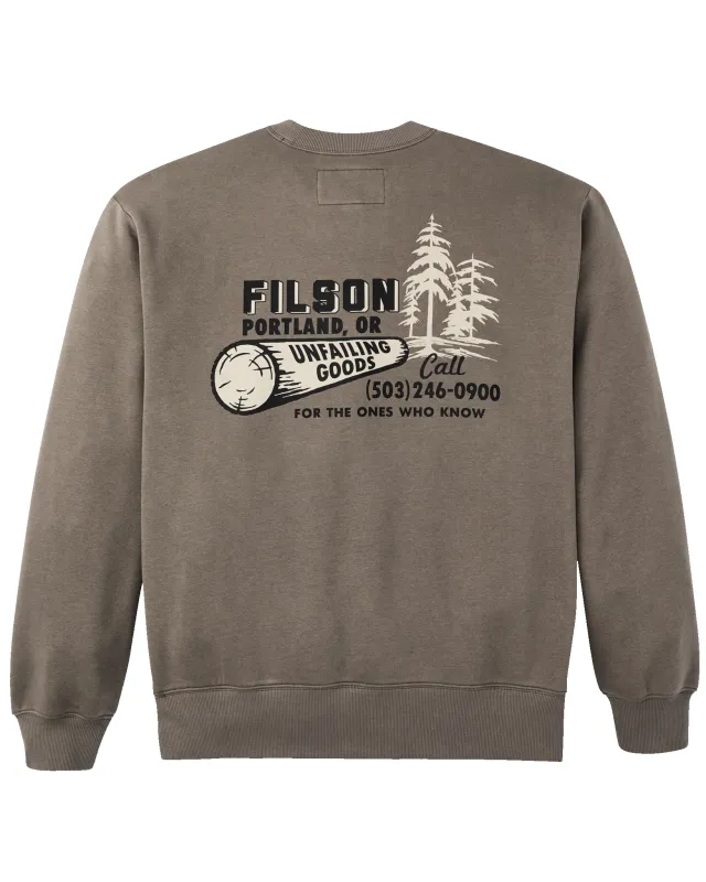 Portland Graphic Crewneck - Hawk Brown made by Filson