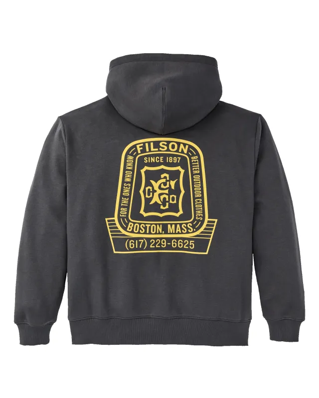 Boston Graphic Hoodie - Faded Black made by Filson