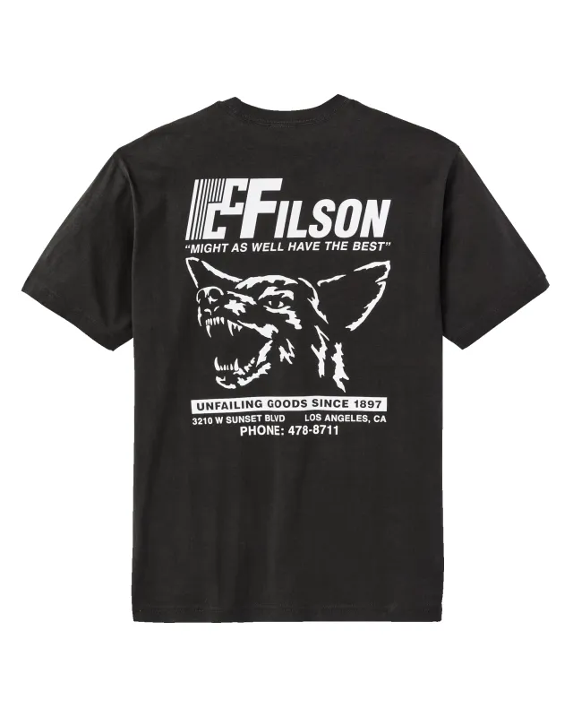 Silver Lake Short Sleeve Graphic T-Shirt - Faded Black made by Filson