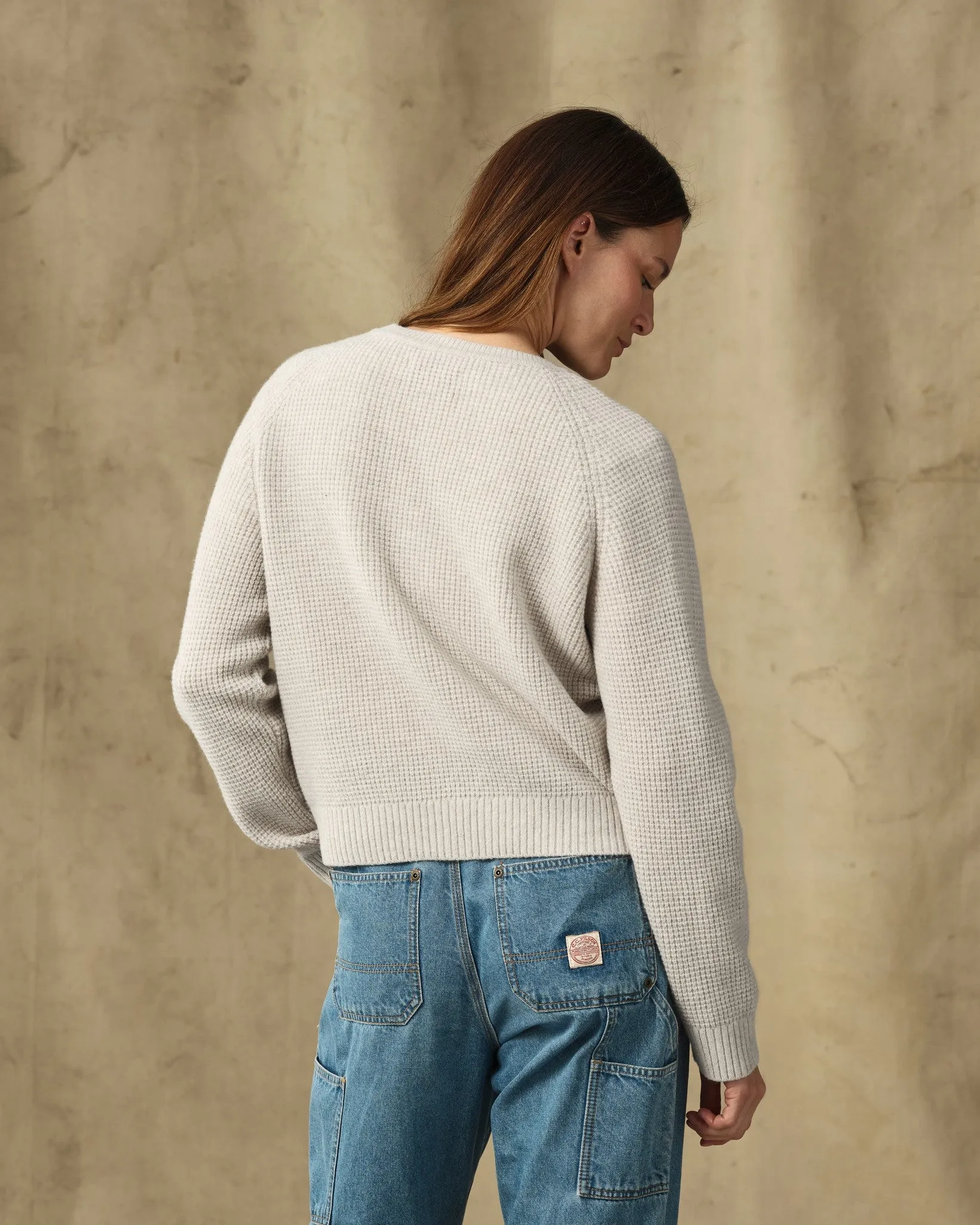 Women's Waffle Knit Merino Sweater - Oyster Heather sold by Filson product image thumbnail 2