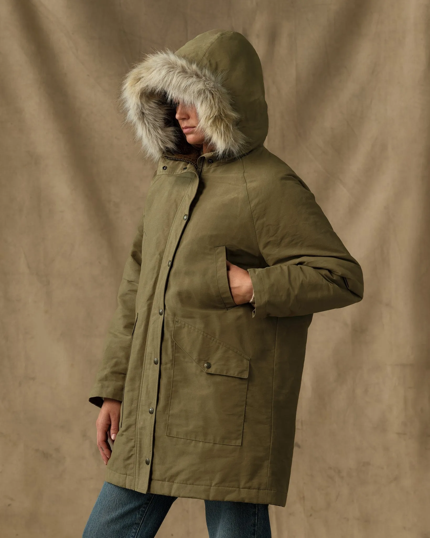 Women's Chesaw Waxed Parka - Lichen sold by Filson product image thumbnail 3