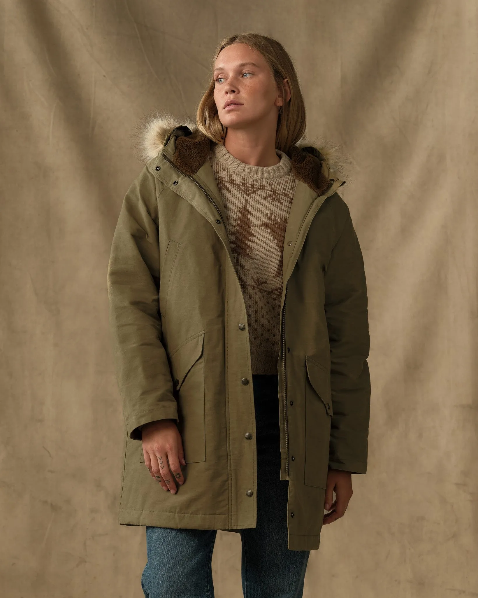 Women's Chesaw Waxed Parka - Lichen sold by Filson product image thumbnail 5