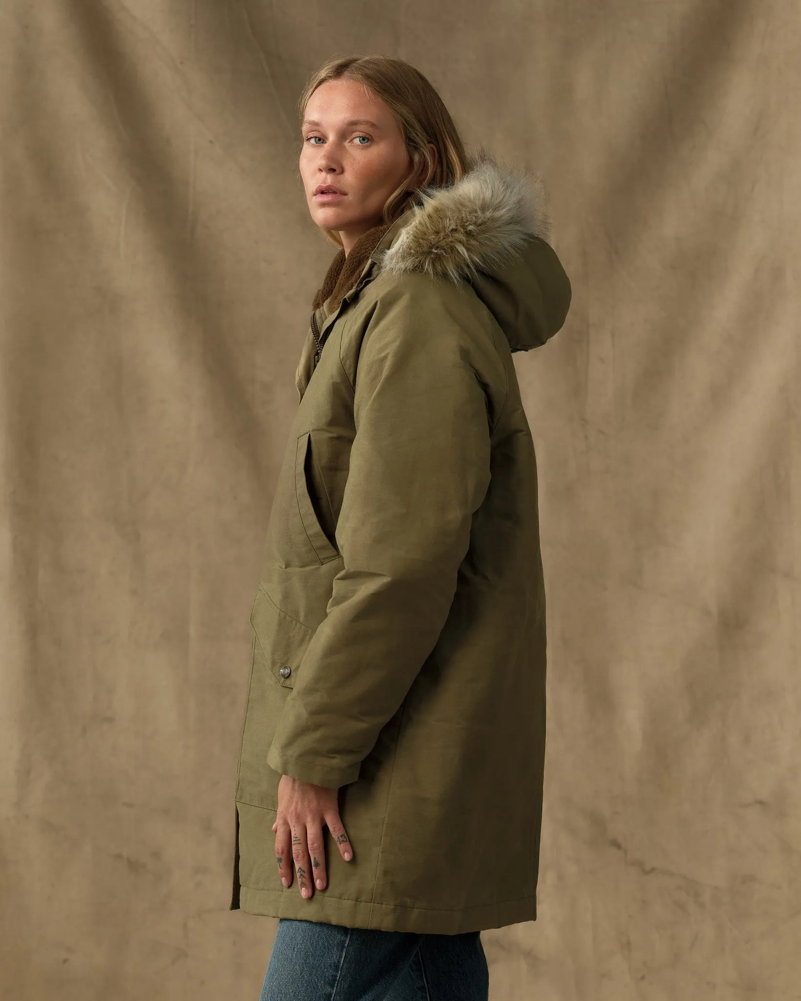 Women's Chesaw Waxed Parka - Lichen sold by Filson product image thumbnail 4