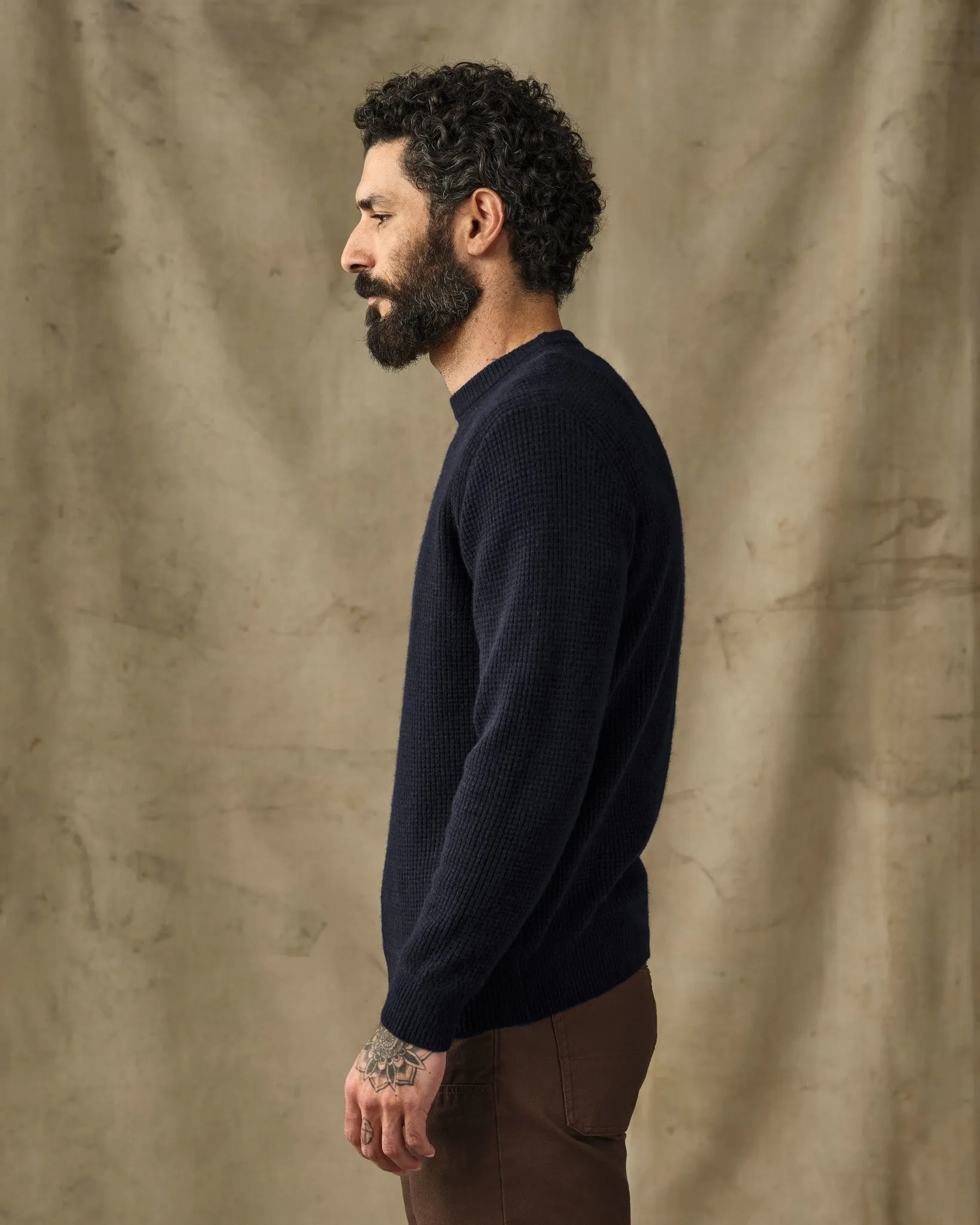 Waffle Knit Merino Wool Sweater - Dark Navy sold by Filson product image thumbnail 3