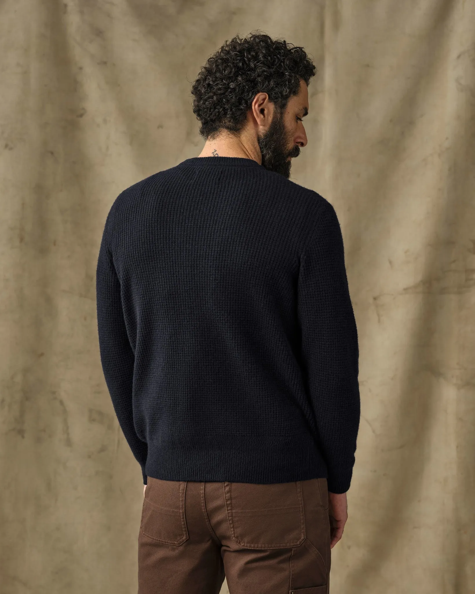 Waffle Knit Merino Wool Sweater - Dark Navy sold by Filson product image thumbnail 2