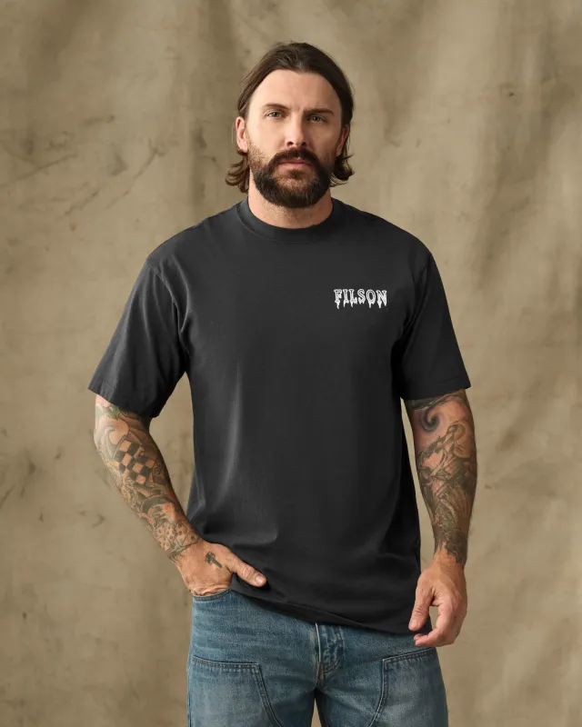 Polar Bear Graphic T-Shirt - Faded Black made by Filson