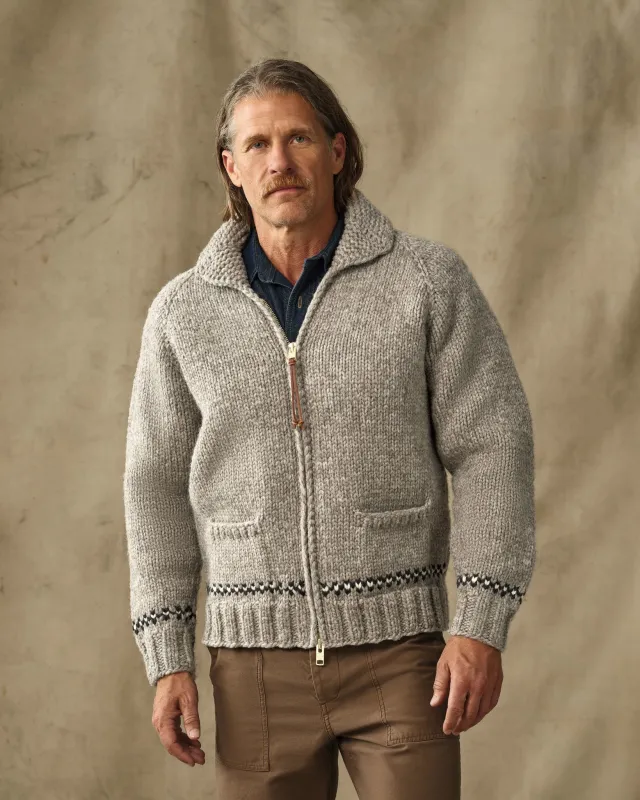 Handmade Full-Zip Sweater - Gray made by Filson