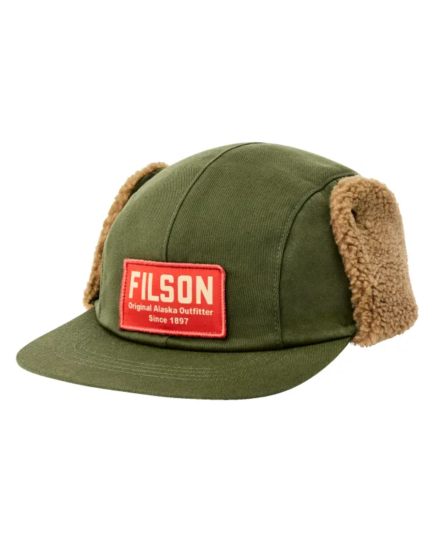Fleece-Lined Flap Cap - Otter Green made by Filson