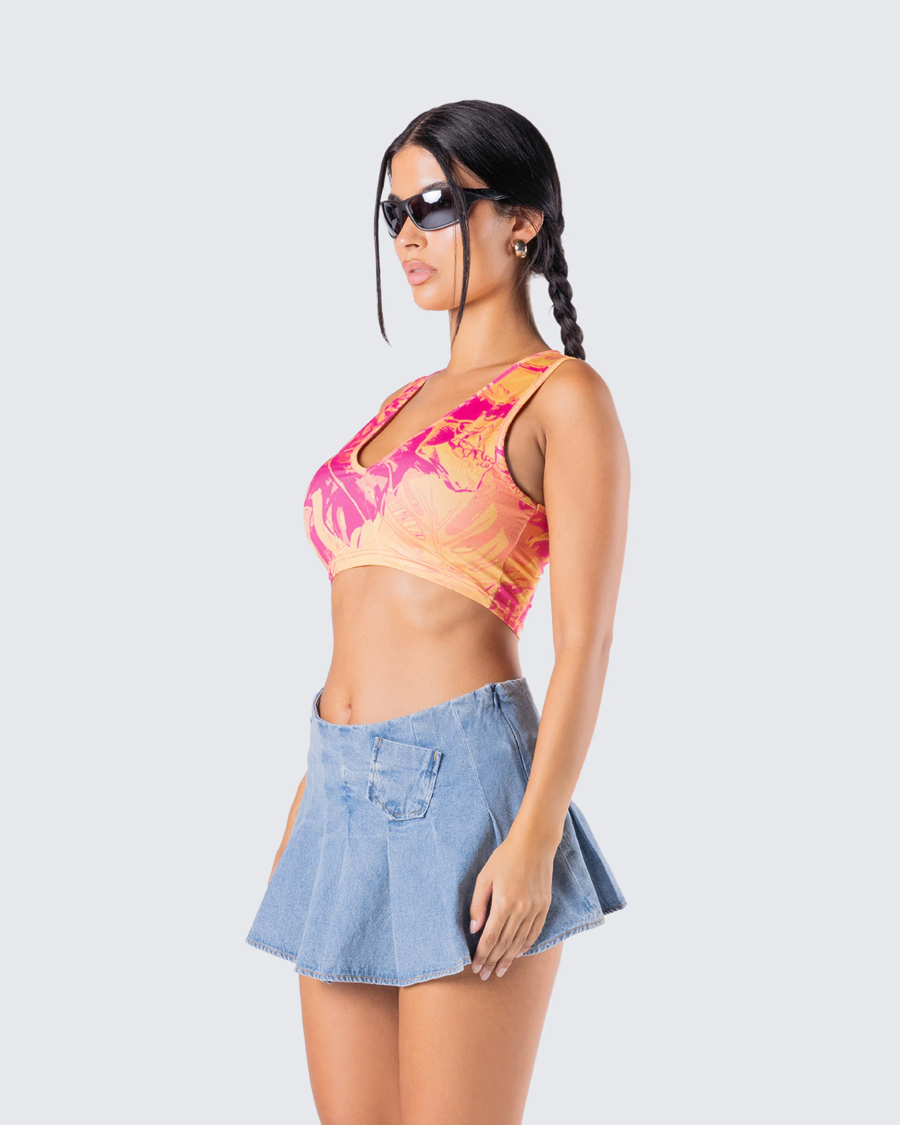 Beverly Tropical Print Top sold by Finesse product image thumbnail 5