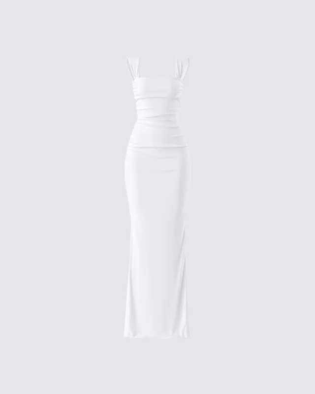Alexandra White Jersey Maxi Dress sold by Finesse