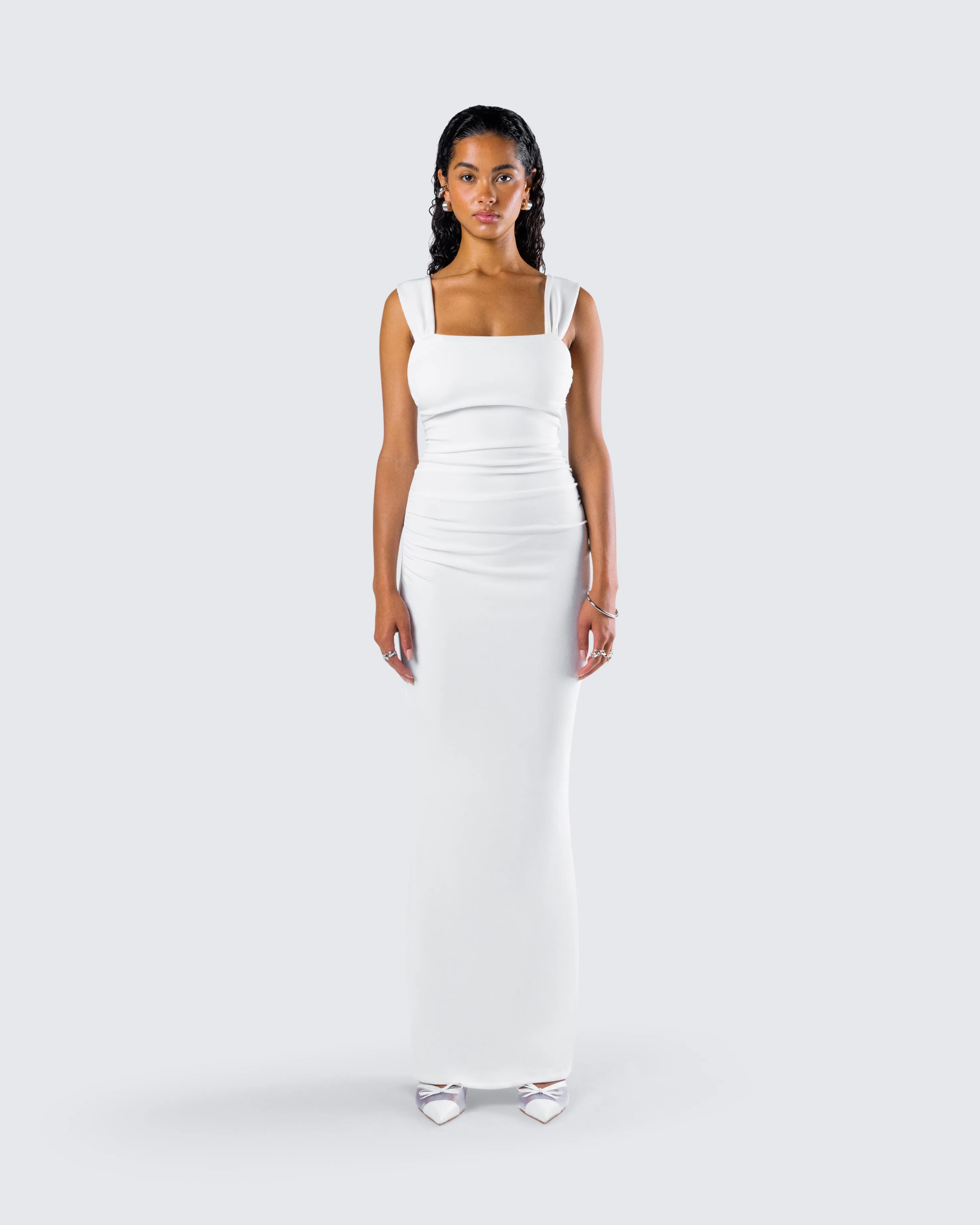 Alexandra White Jersey Maxi Dress sold by Finesse product image thumbnail 4