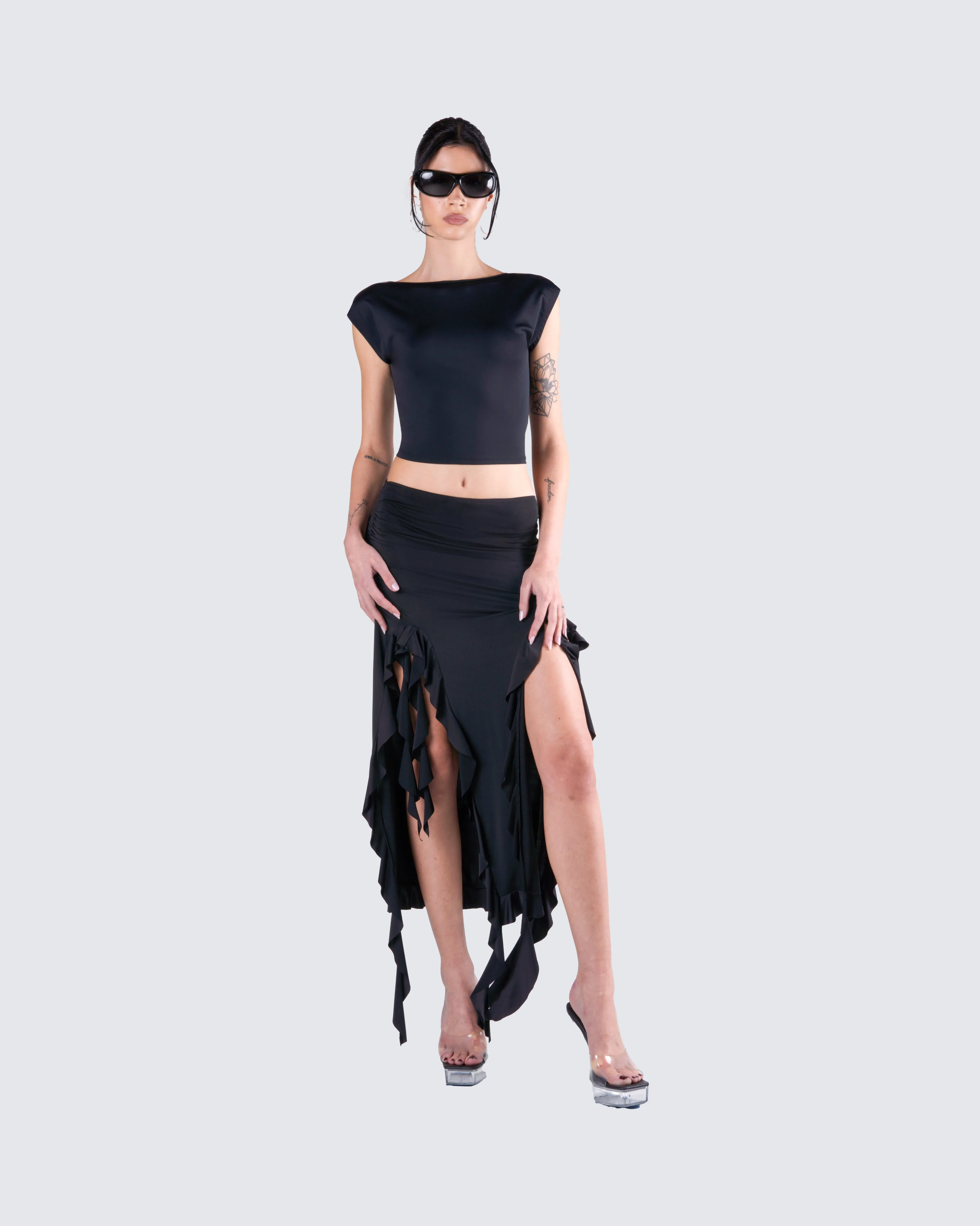 Caroline Black Backless Top sold by Finesse product image thumbnail 4