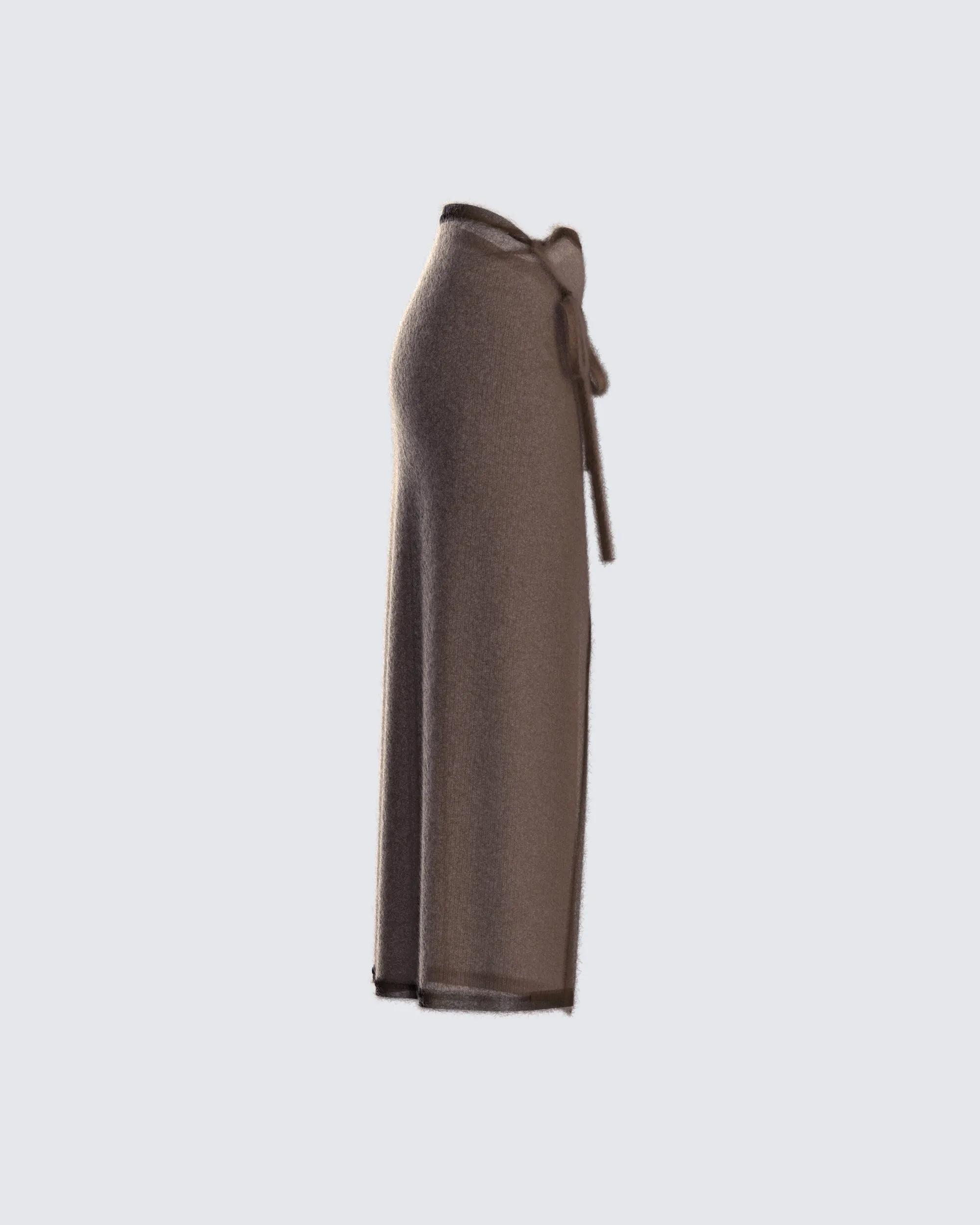 Zuri Brown Knit Midi Skirt sold by Finesse product image thumbnail 2