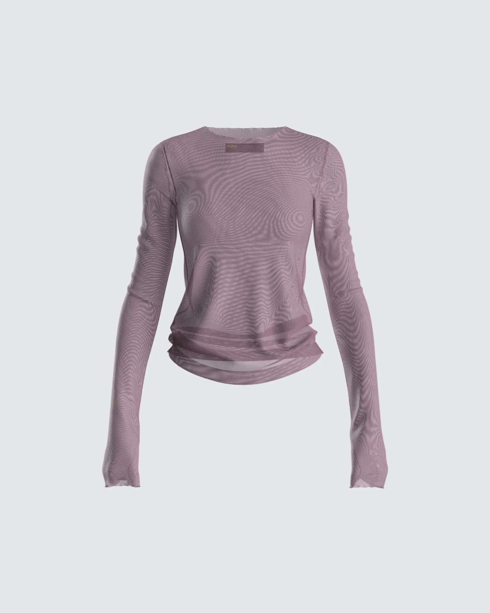 Alyson Grey Mesh Long Sleeve Top sold by Finesse