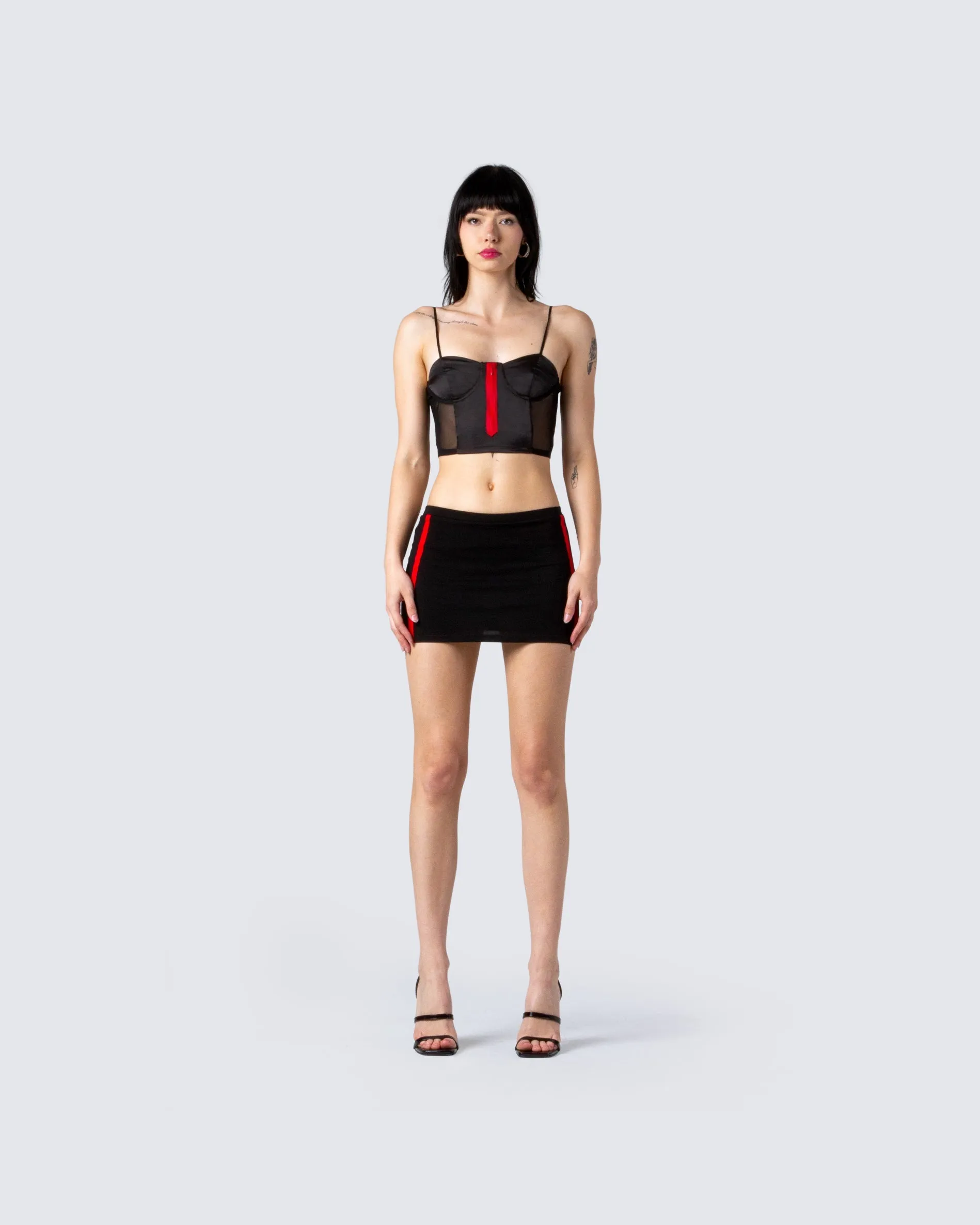 Leon Black Top & Skirt Set sold by Finesse product image thumbnail 4