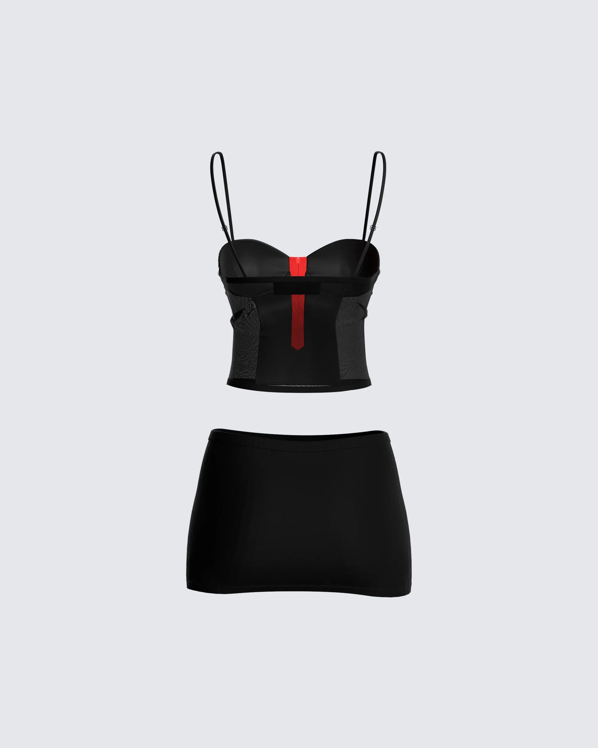 Leon Black Top & Skirt Set sold by Finesse product image thumbnail 3