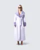 Anika Lavender Vegan Fur Trim Coat sold by Finesse