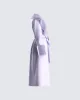 Anika Lavender Vegan Fur Trim Coat sold by Finesse