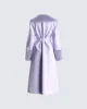 Anika Lavender Vegan Fur Trim Coat sold by Finesse