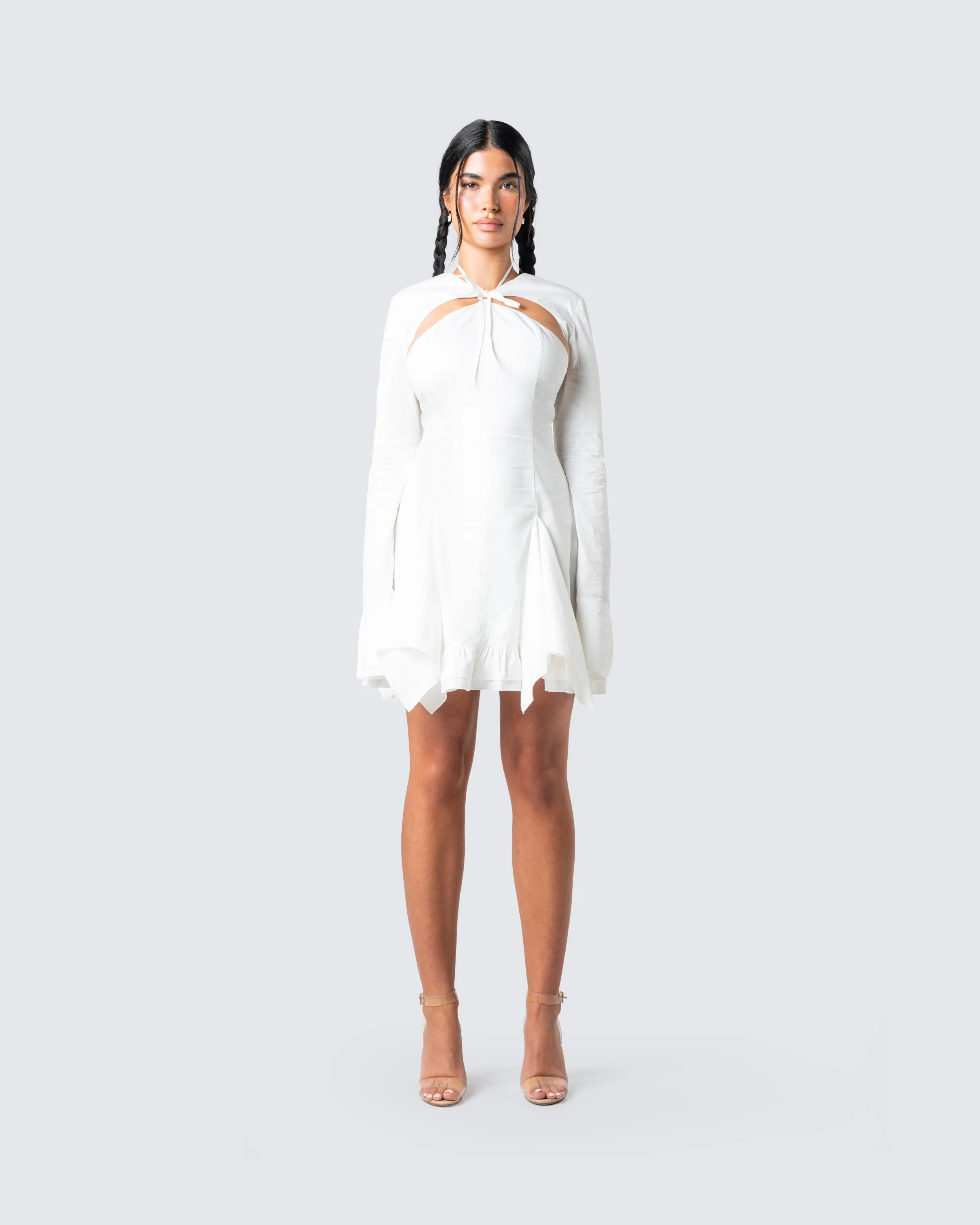 Giselle White Dress & Shrug sold by Finesse product image thumbnail 4