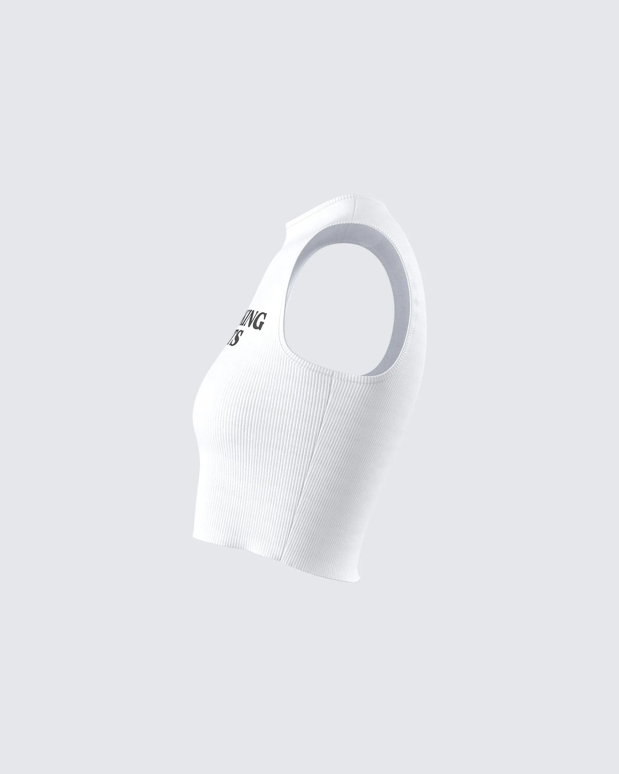 Nicolette White Rib Graphic Top sold by Finesse product image thumbnail 2