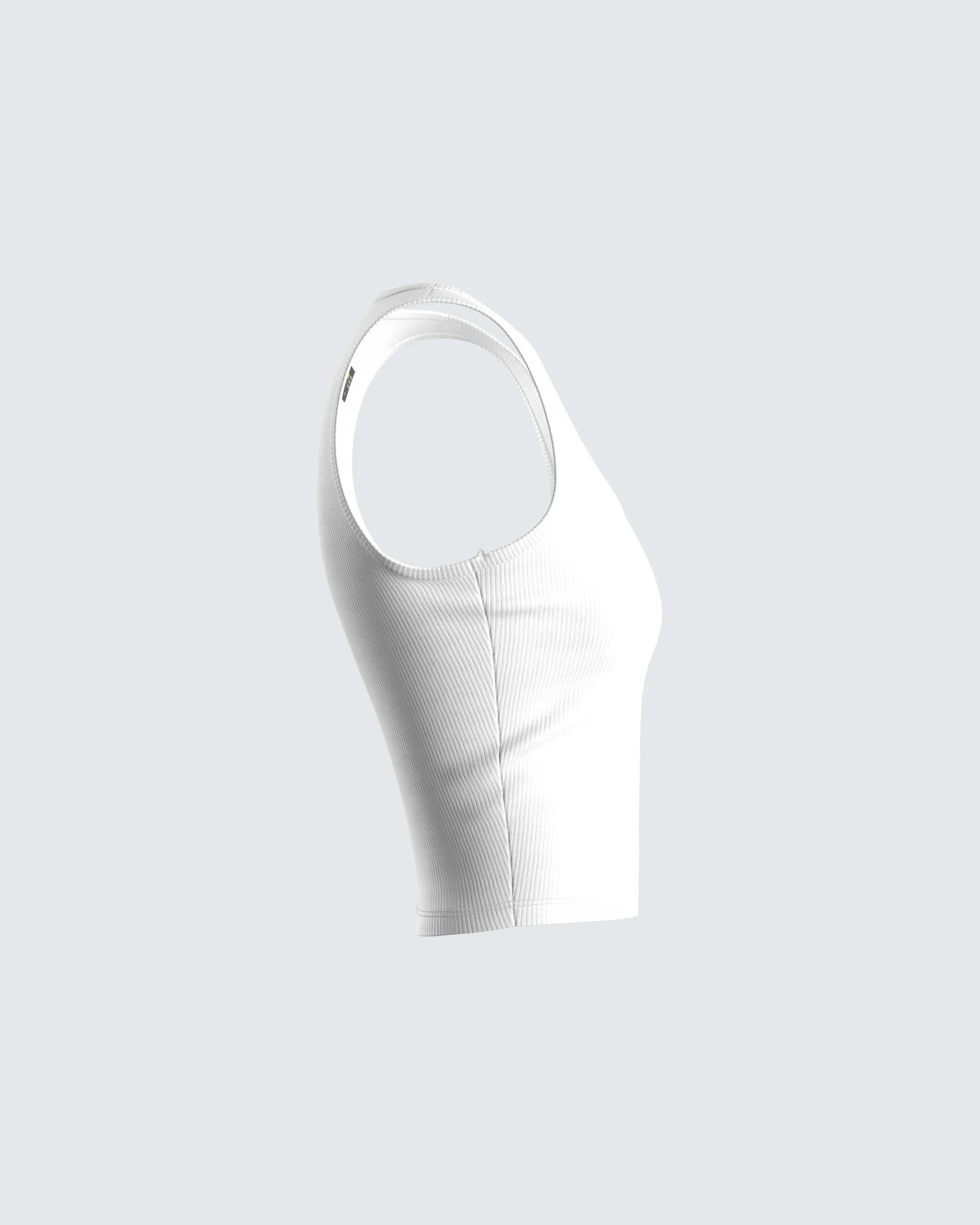 Ezra White Logo Tank Top sold by Finesse product image thumbnail 2