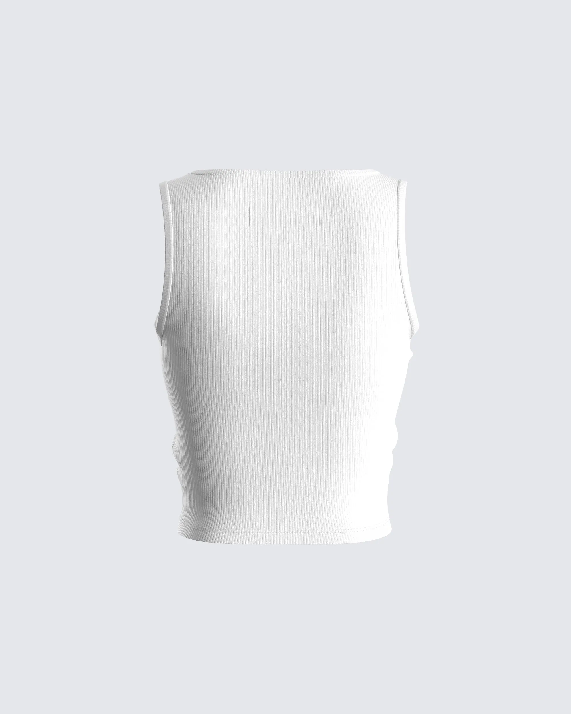 Ezra White Logo Tank Top sold by Finesse product image thumbnail 3