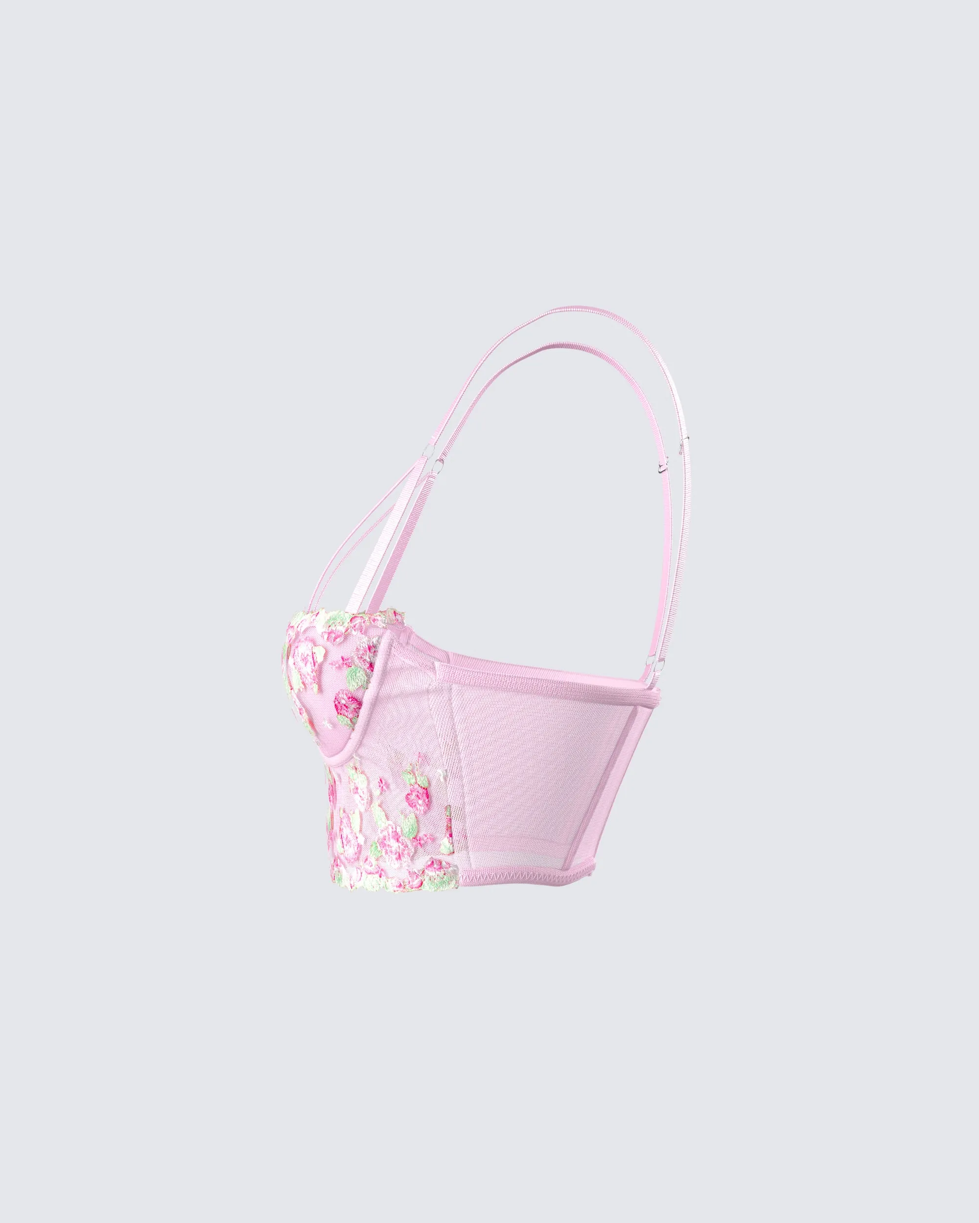 Olivia Pink Flower Corset Top sold by Finesse product image thumbnail 2