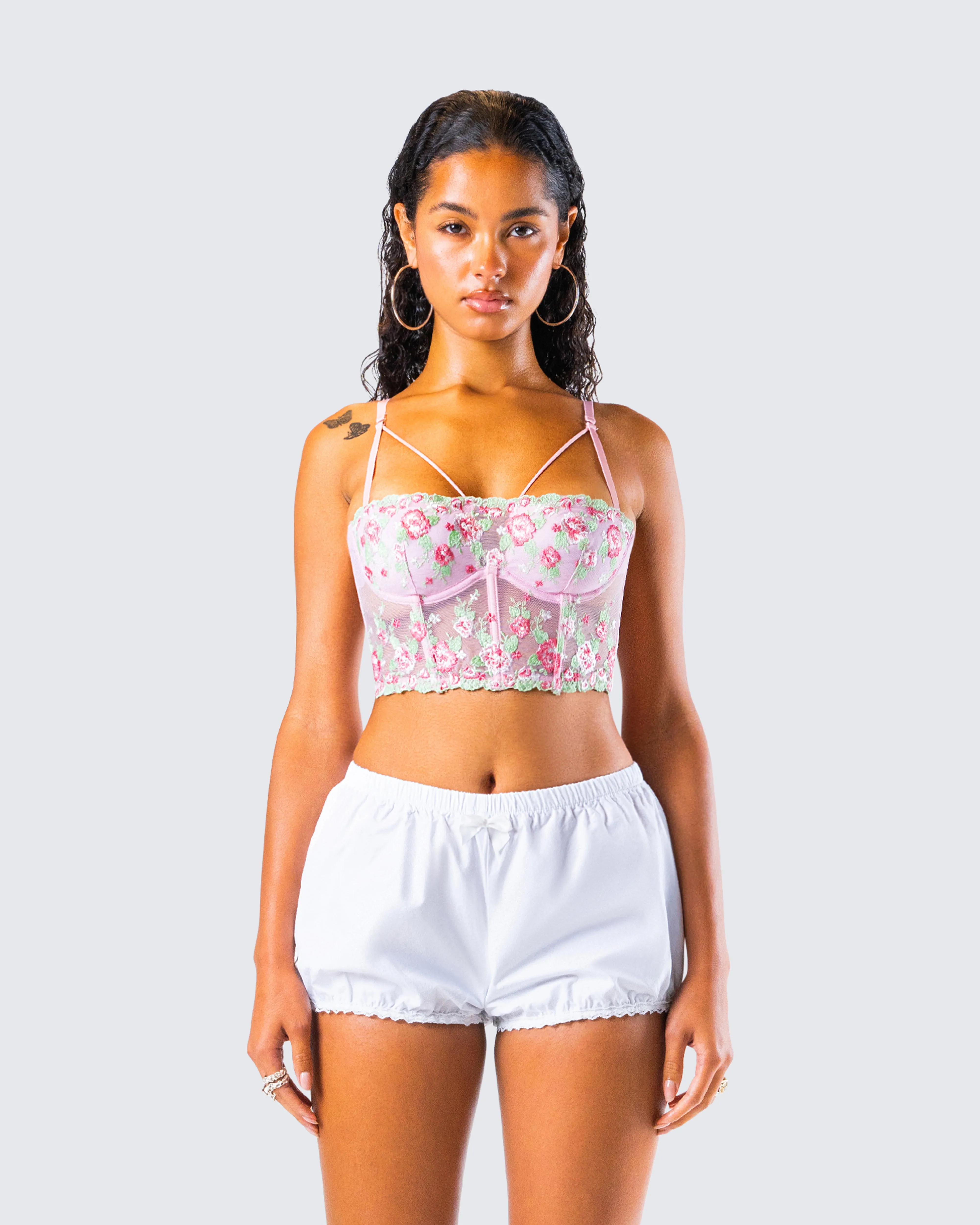 Olivia Pink Flower Corset Top sold by Finesse product image thumbnail 4