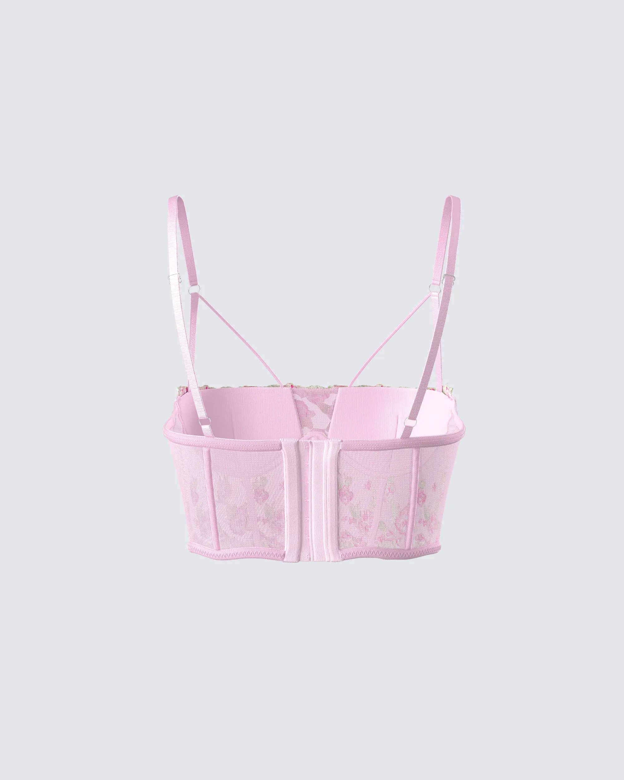 Olivia Pink Flower Corset Top sold by Finesse product image thumbnail 3
