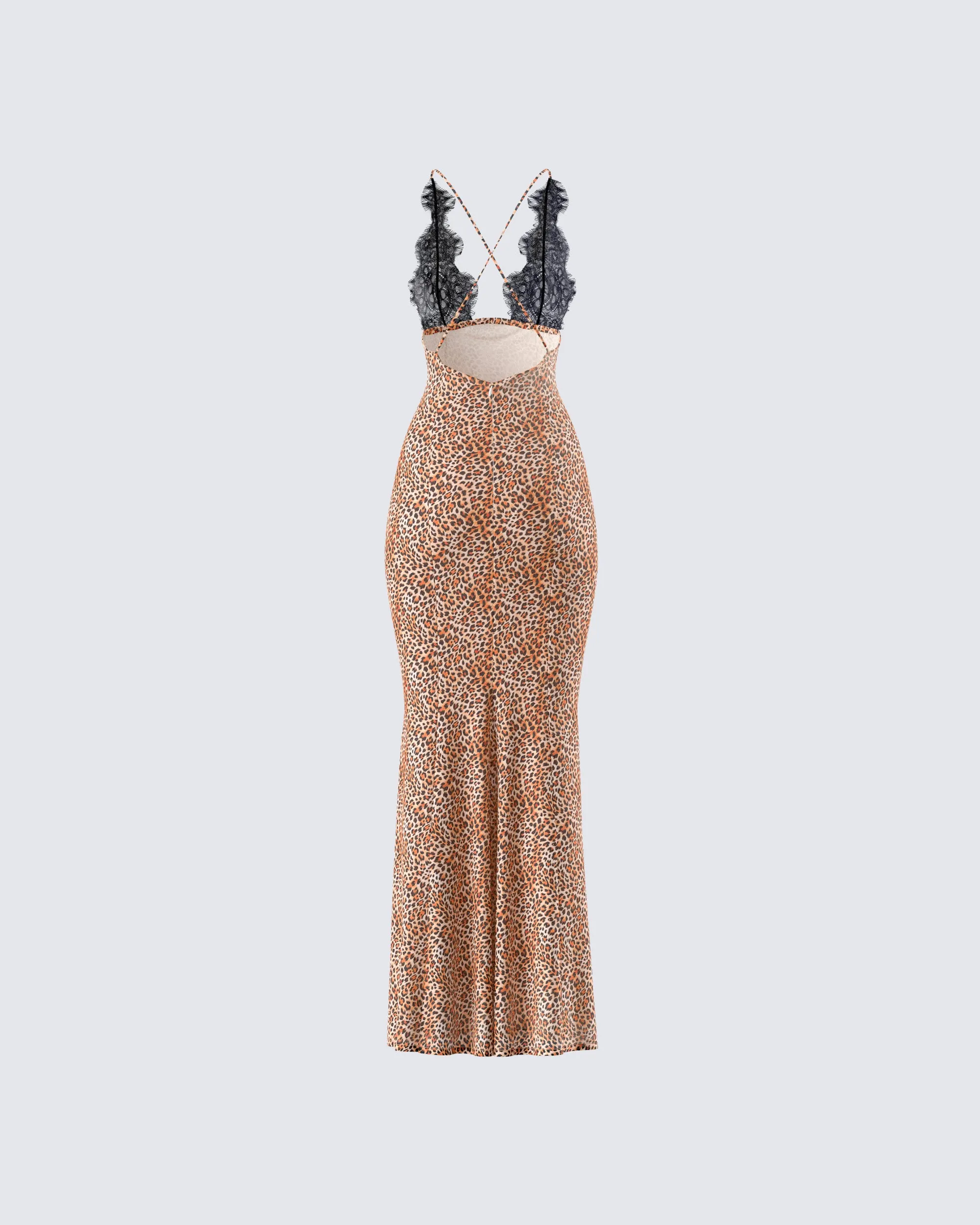 Evodie Leopard Print Maxi Dress sold by Finesse product image thumbnail 3