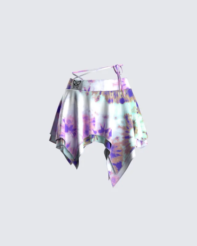Kadence Tie Dye Print Skirt made by Finesse
