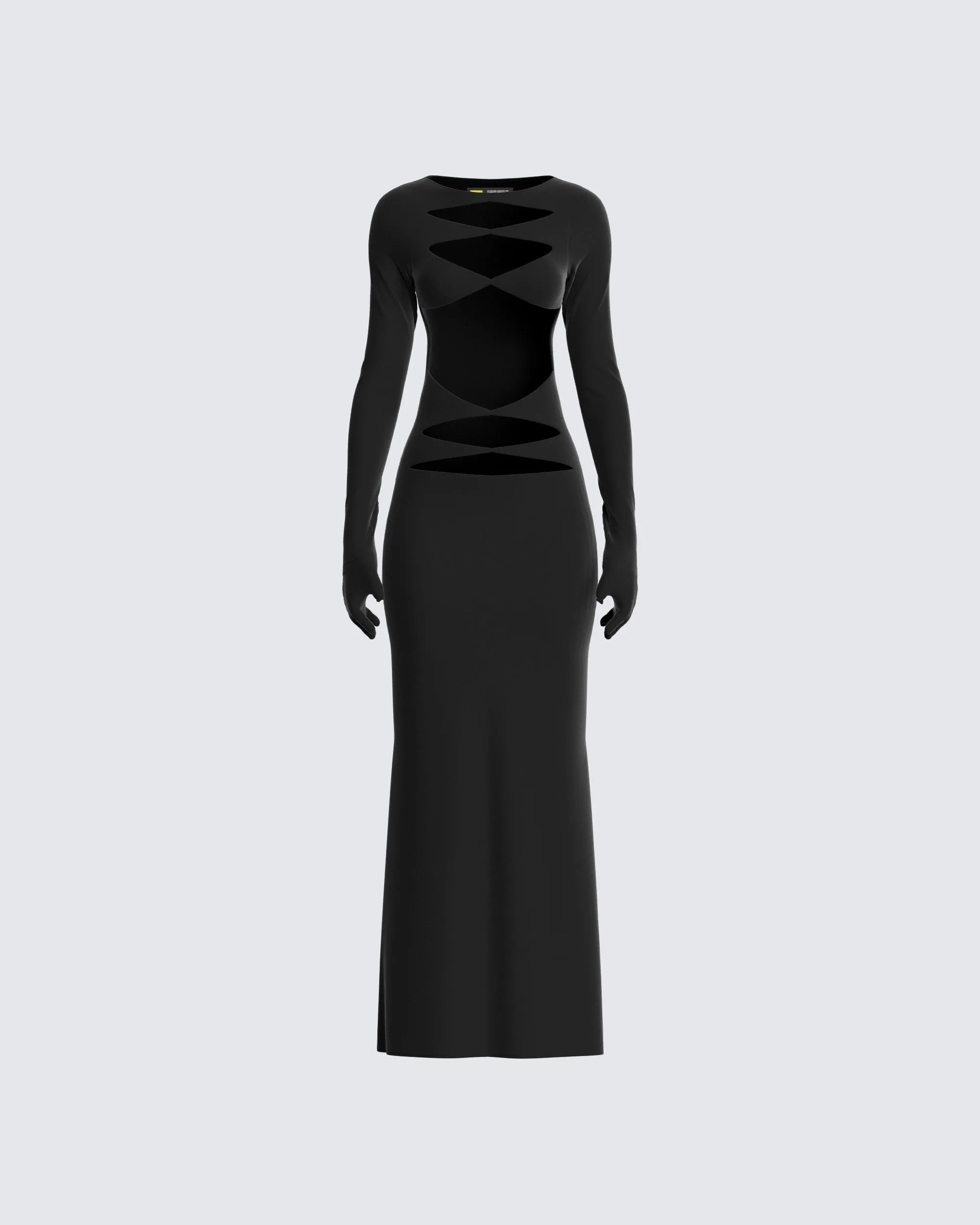 Vox Black Cut Out Dress & Gloves sold by Finesse