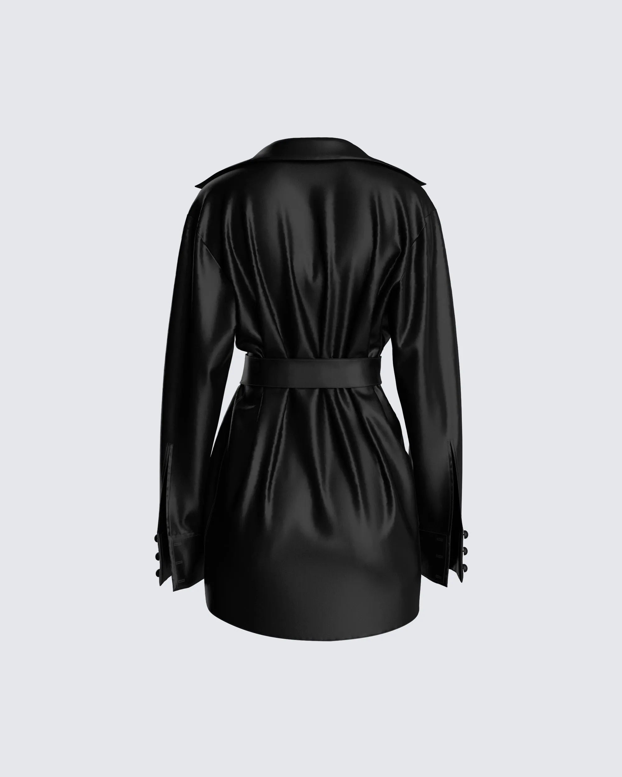 Remi Black Wrap Shirt Dress sold by Finesse product image thumbnail 3