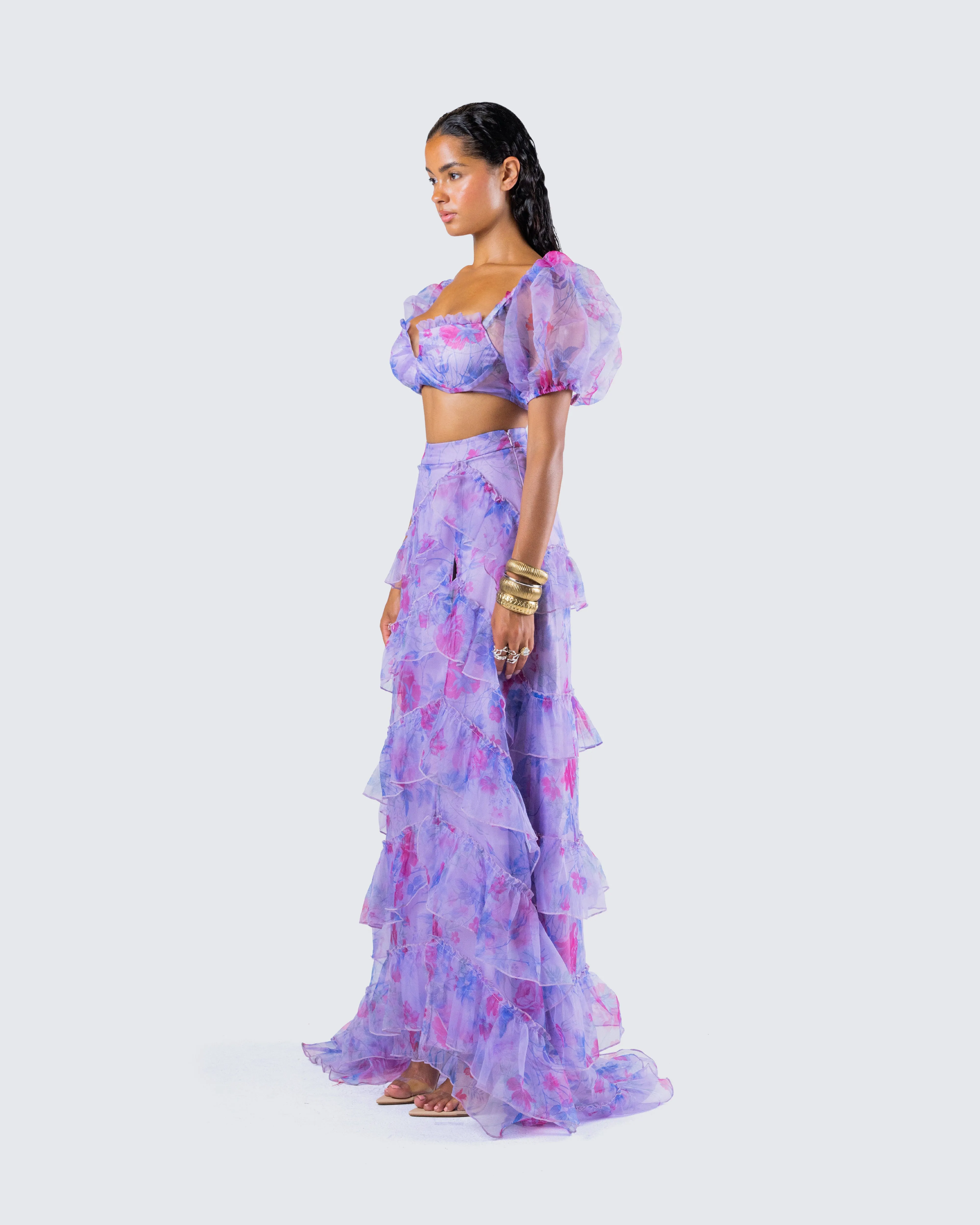 Ida Purple Floral Maxi Set sold by Finesse product image thumbnail 5